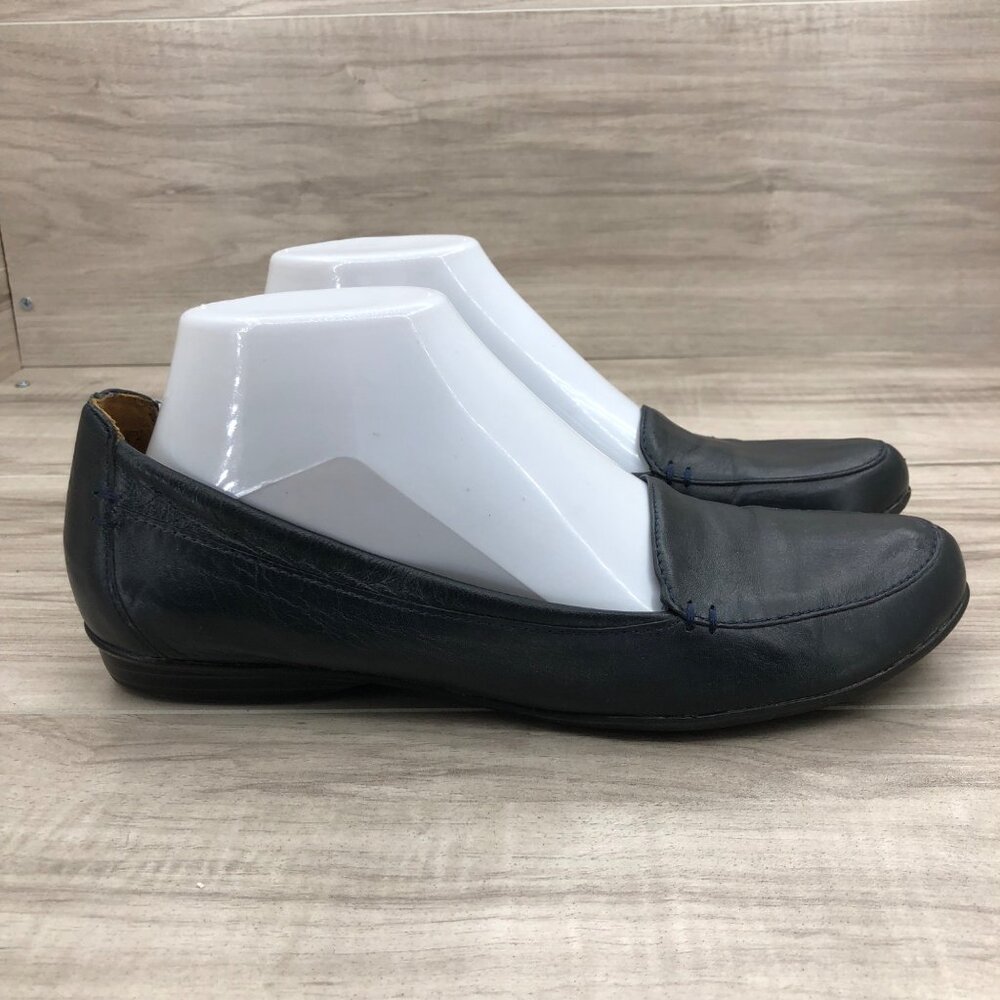 Naturalizer Loafers Womens 8.5N Saban Blue Leather Slip On Flat Comfort Shoes